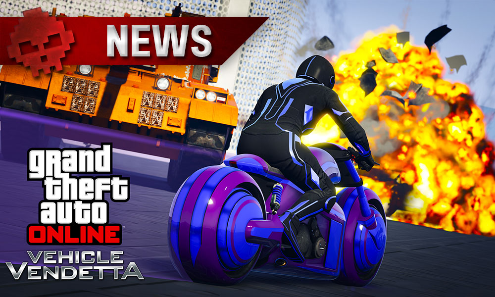 GTA V - Le mode "Sang Plomb" se dévoile Motard sur une moto devant une explosion