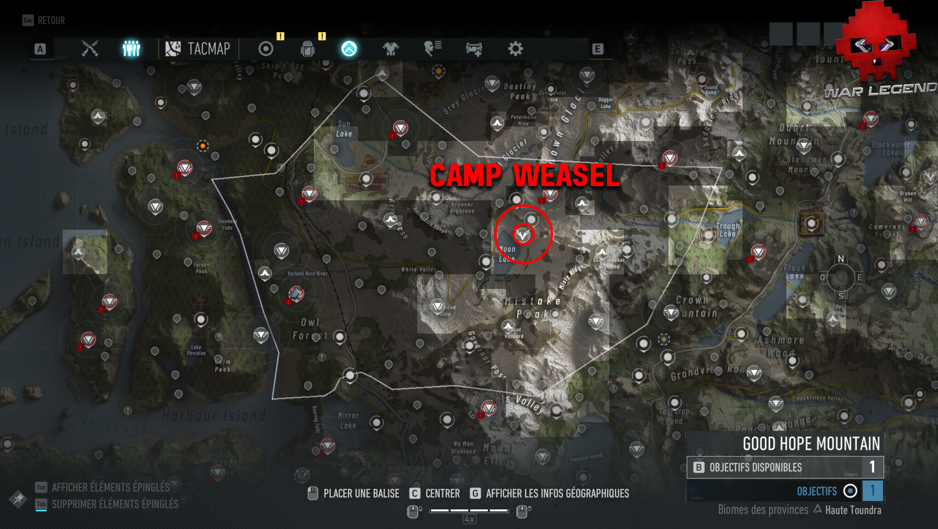 Guide Ghost Recon Breakpoint Emplacements des bases des Wolves
