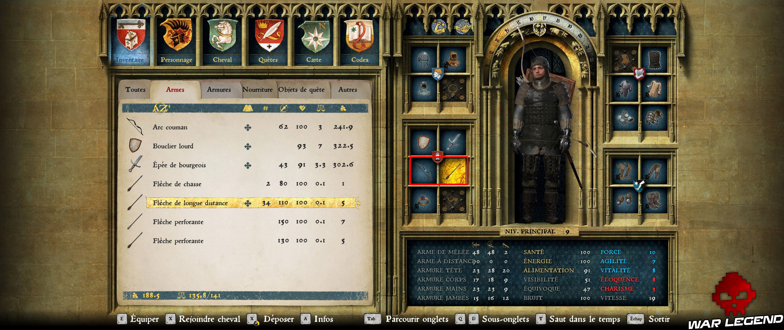 Guide Arc Kingdome Come Deliverance inventaire