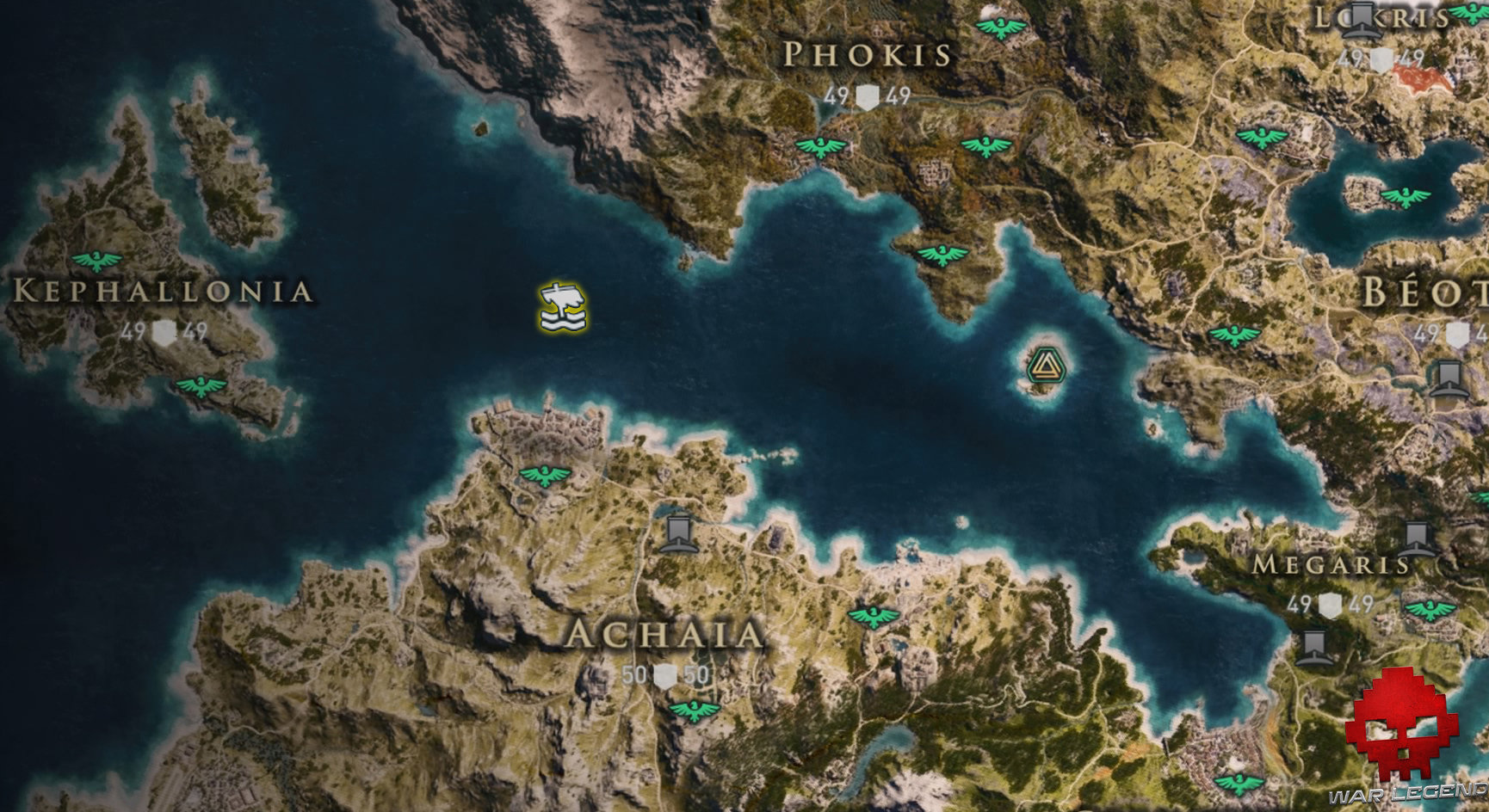 Guide assassin's creed odyssey emplacement aigle