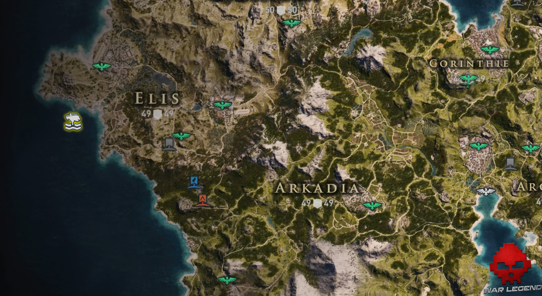 Guide assassin's creed odyssey emplacement pégase