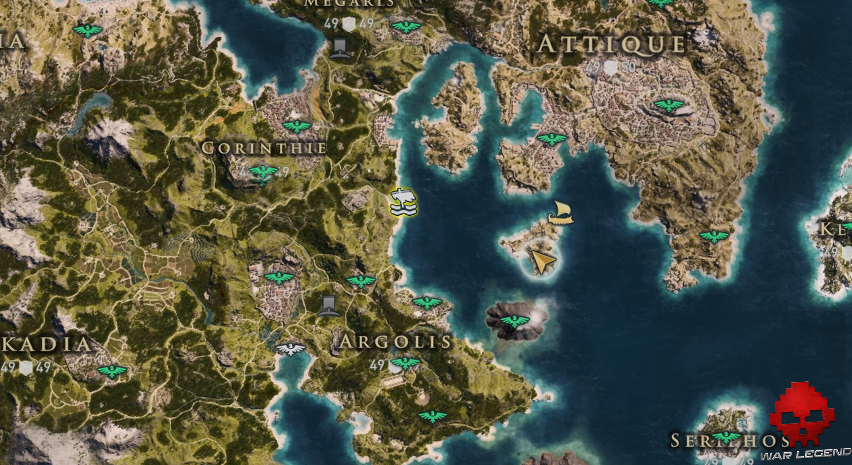 Guide assassin's creed odyssey emplacement satyre