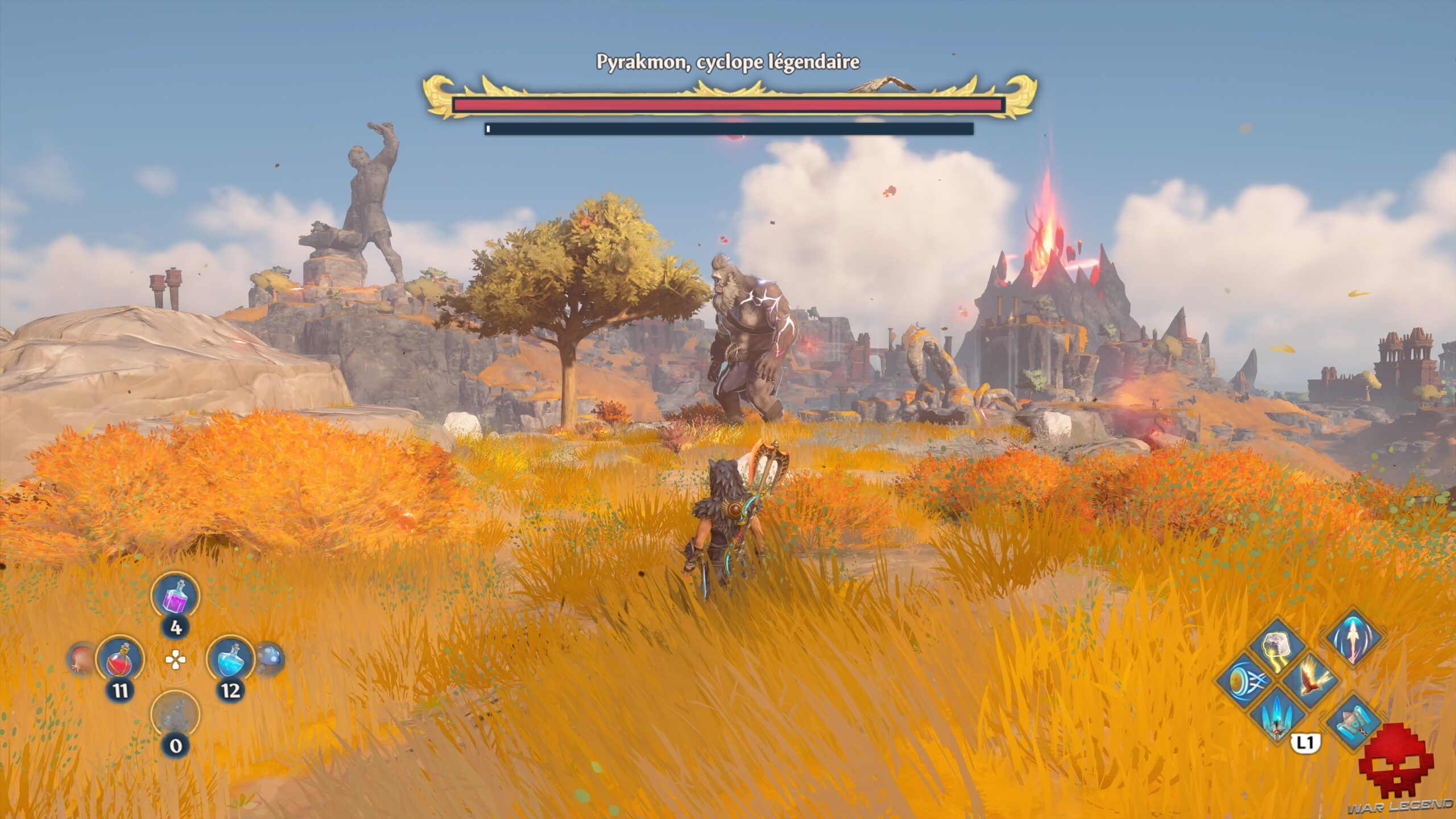 Guide bêtes légendaires Immortals Fenyx Rising 08 Immortals Fenyx Rising - Pyrakmon, cyclope légendaire