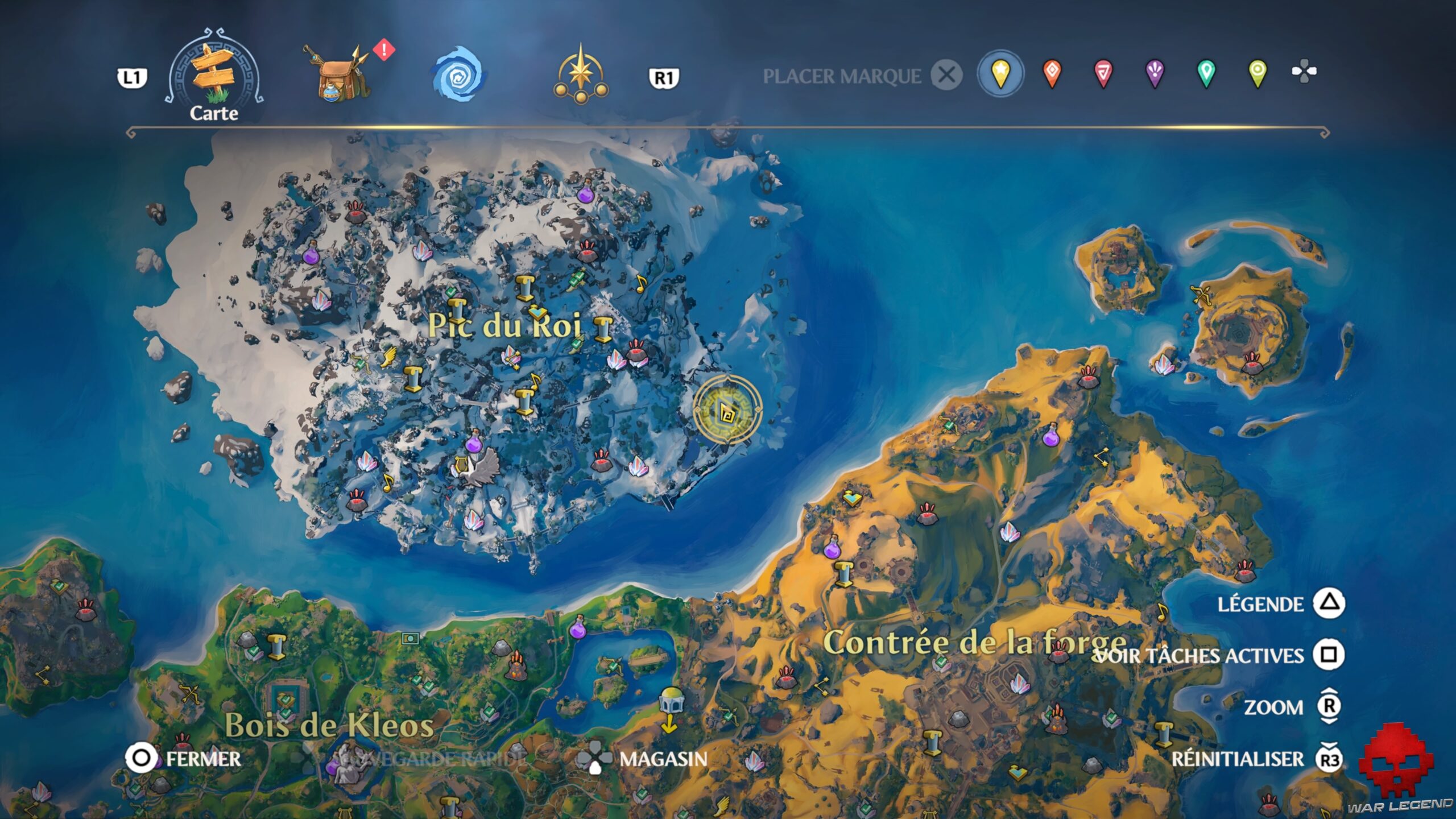 Guide bêtes légendaires Immortals Fenyx Rising 17 Emplacement de Multimane dans Immortals Fenyx Rising