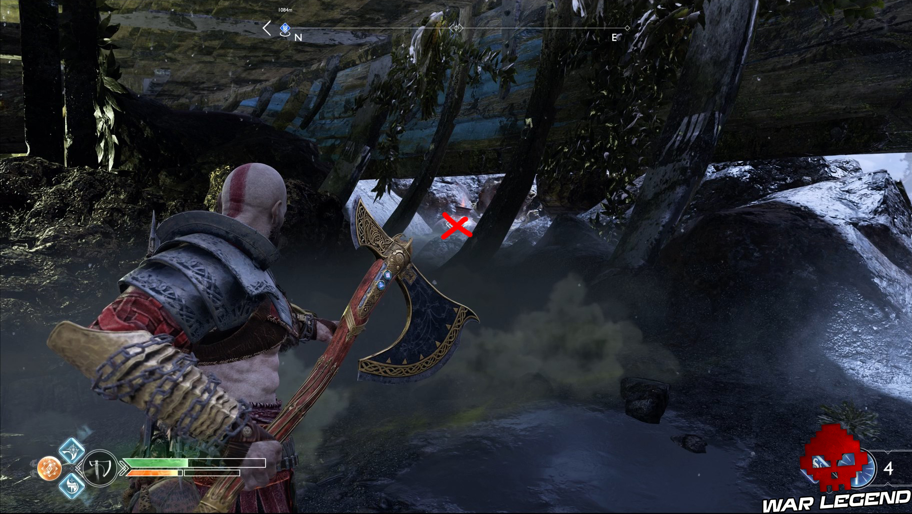 Guide collectibles god of war anse de fer corbeau d'Odin 2