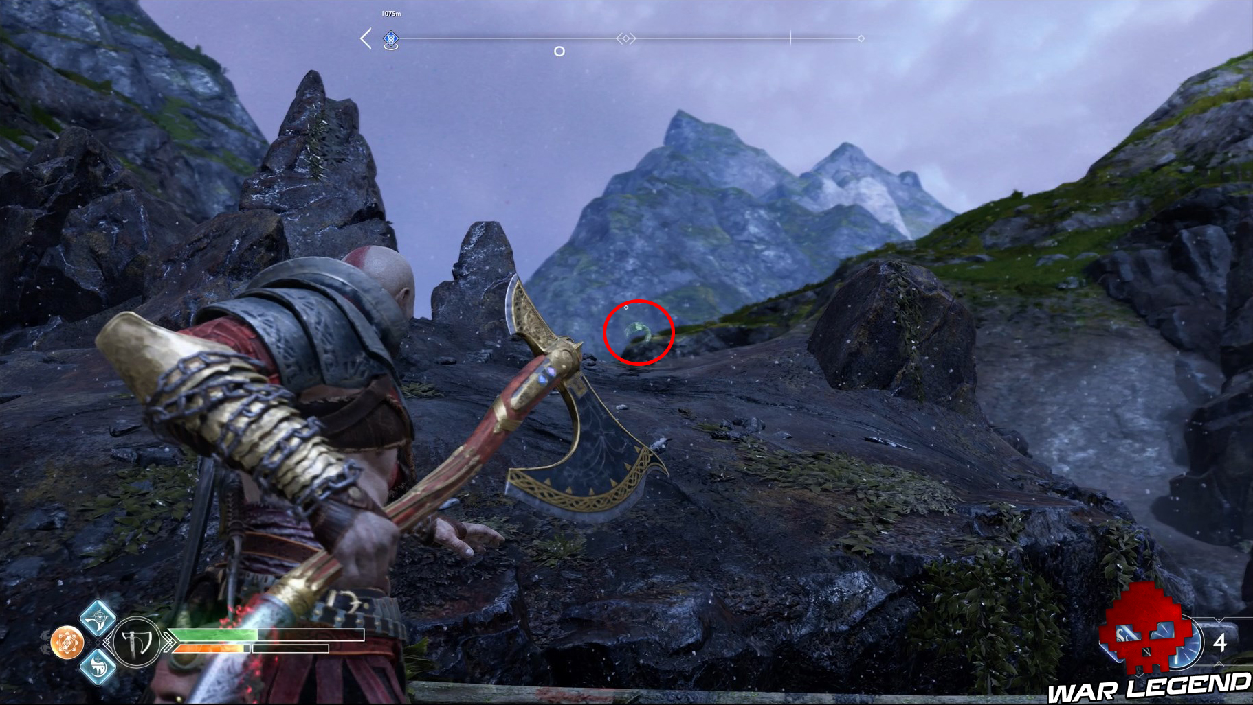 Guide collectibles god of war anse de fer corbeau d'Odin 3