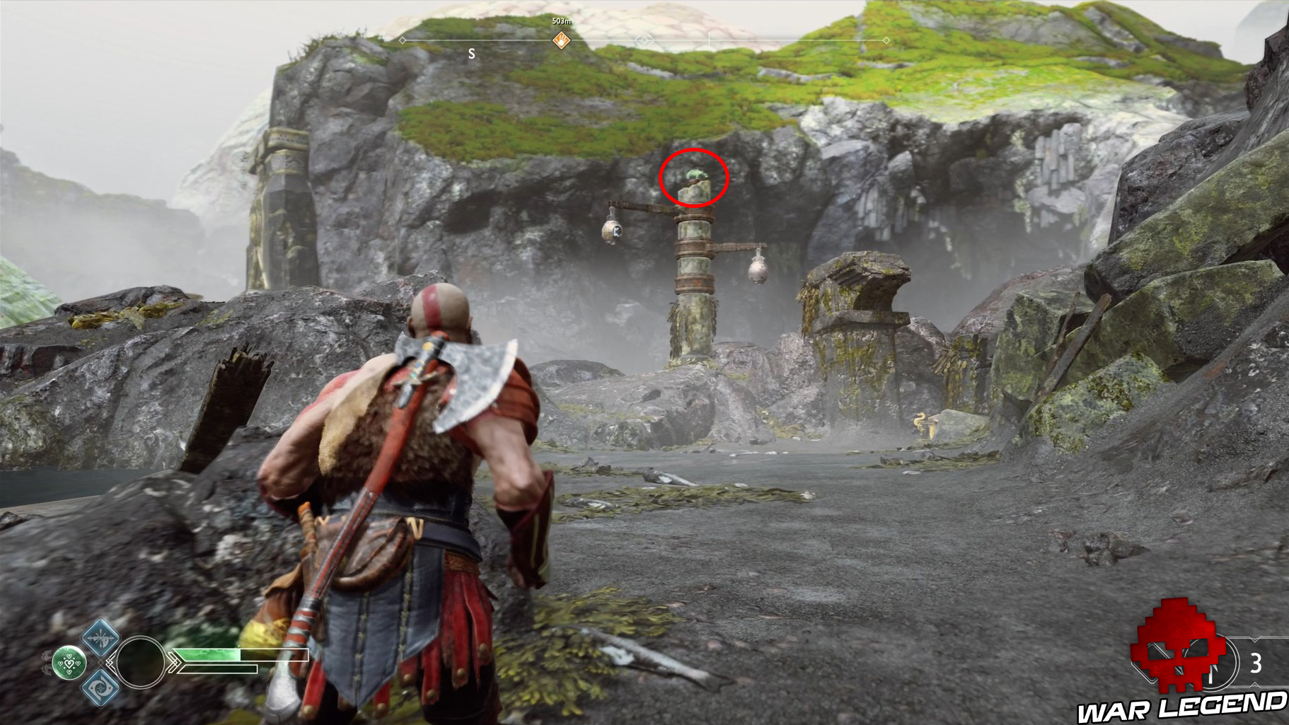 Guide collectibles god of war cavernes oubliées yeux d'odin 1