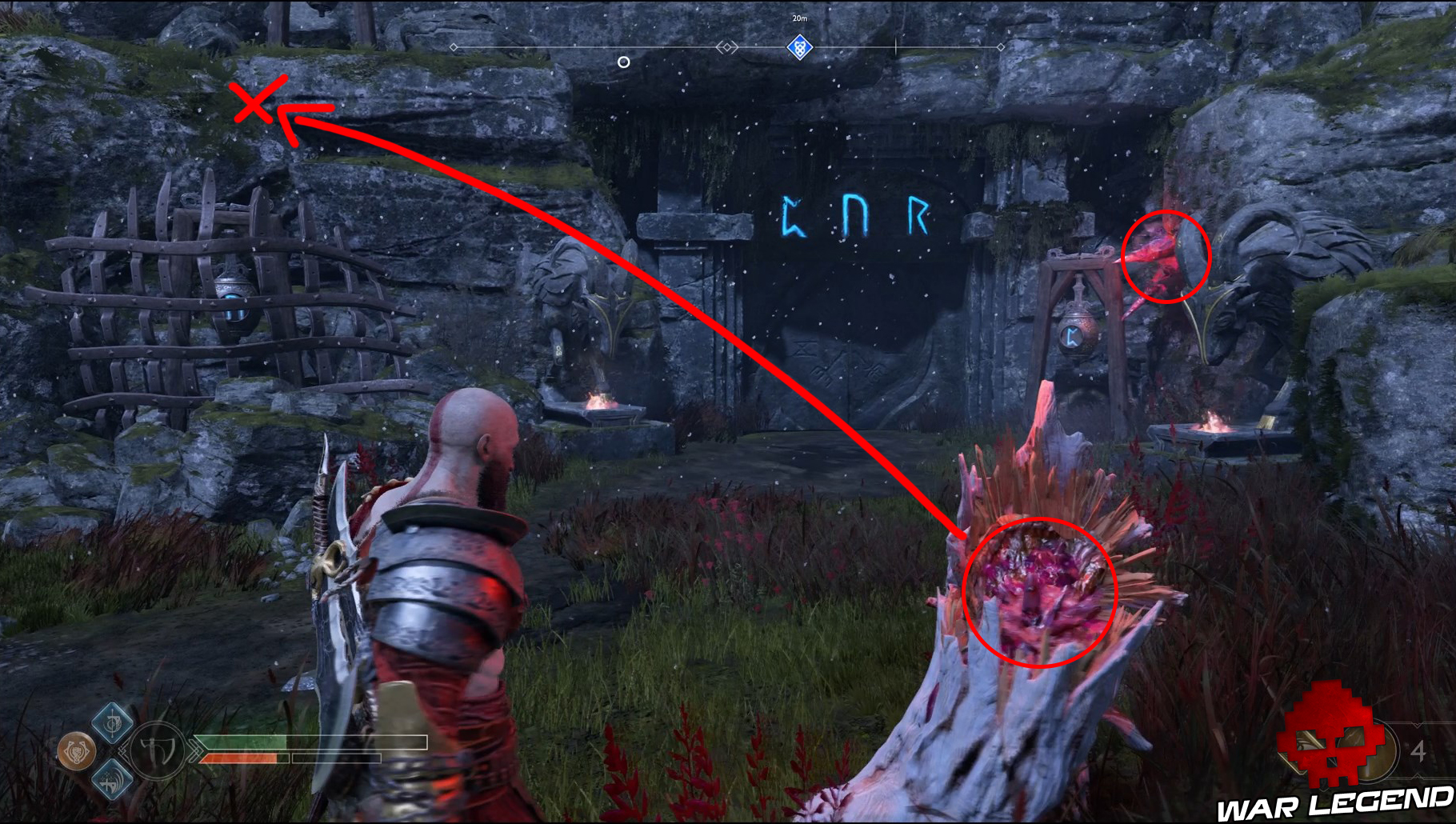 Guide collectibles god of war konunsgard yeux d'Odin 7