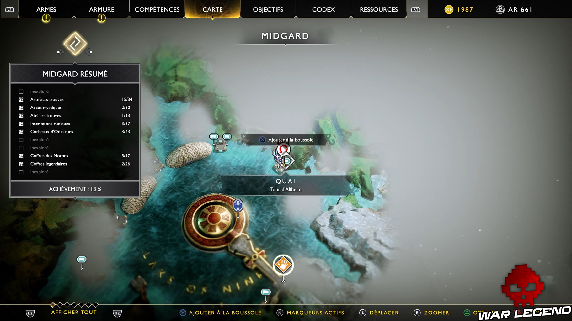 Guide collectibles god of war rivage des neuf accès mystique 9