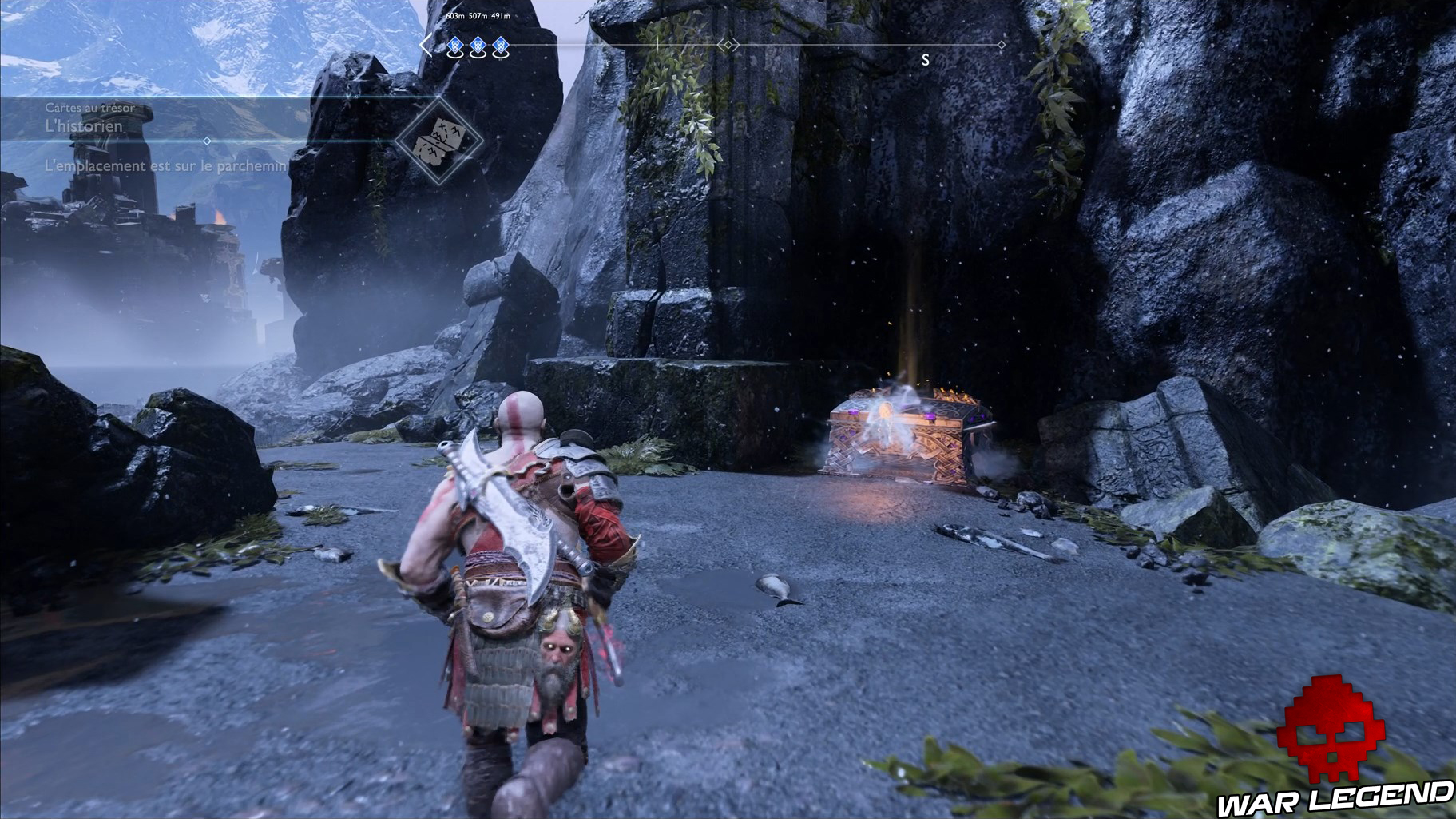 Guide collectibles god of war ruines des anciens coffre épique