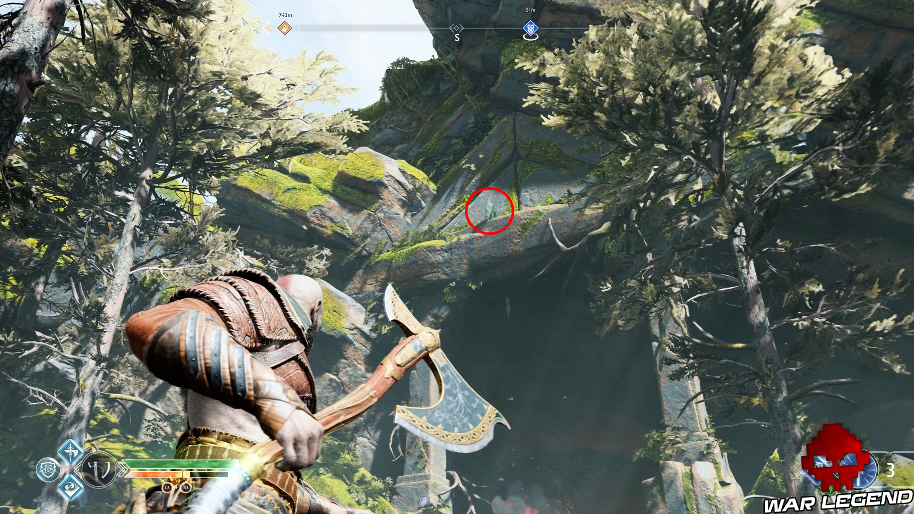 Guide collectibles god of war réserve de fafnir yeux d'odin 4