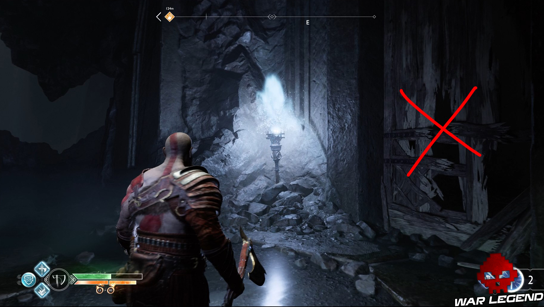 Guide god of war montagne artefact 1