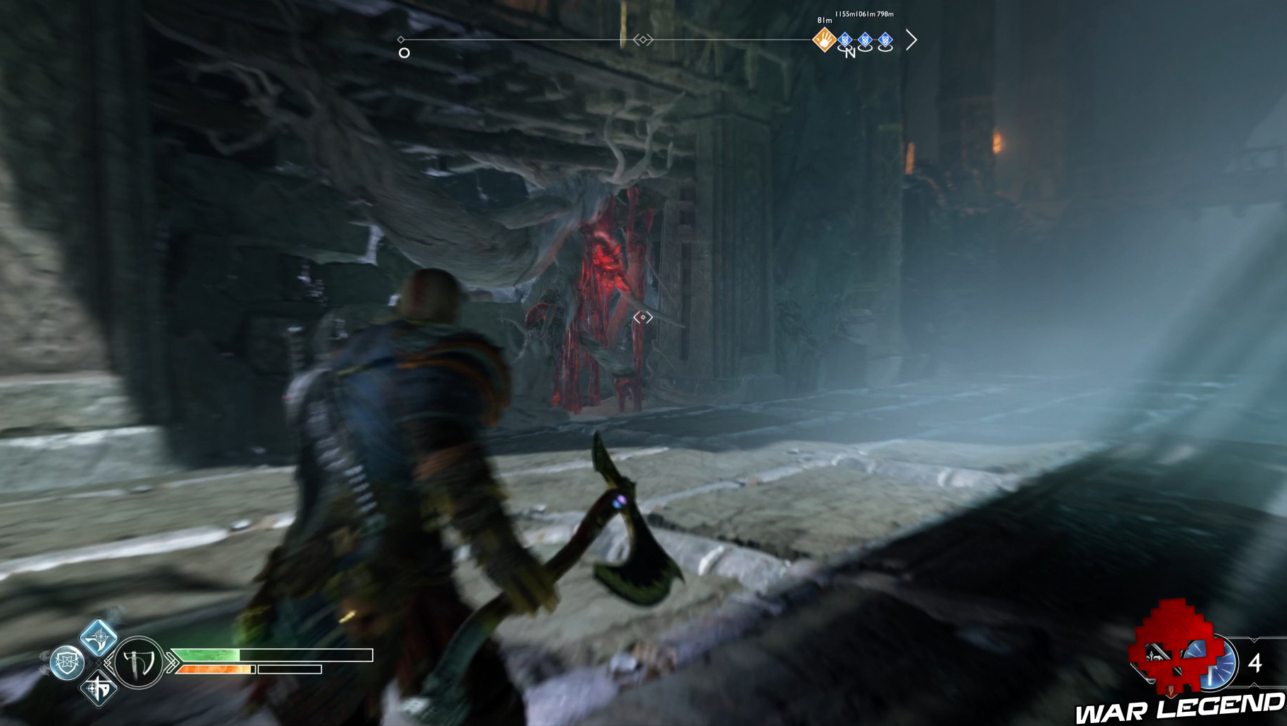 Guide god of war montagne artefact 3