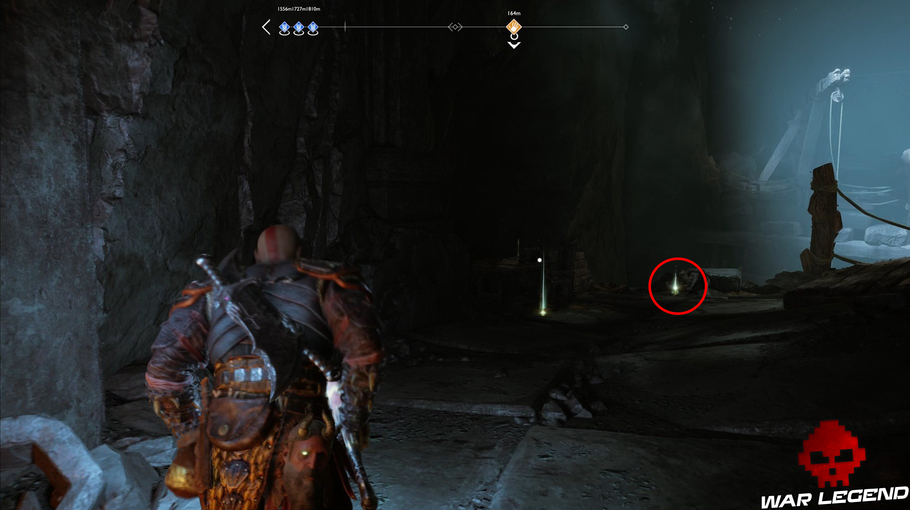 Guide god of war montagne artefact 4