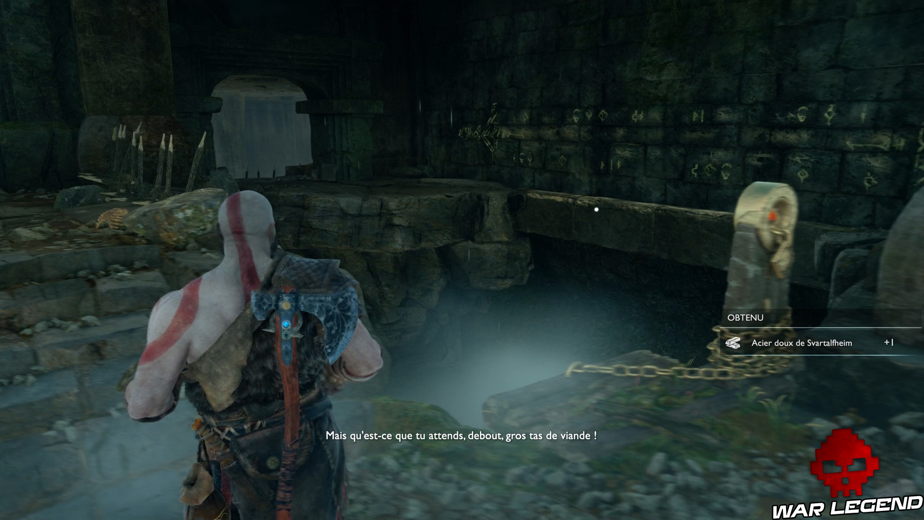 Guide god of war tous les collectibles rivière artefact visages de la peur 1