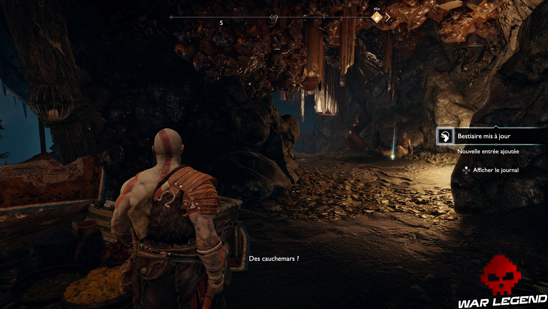 Guide god of war tous les collectibles rivière artefact visages de la peur 7