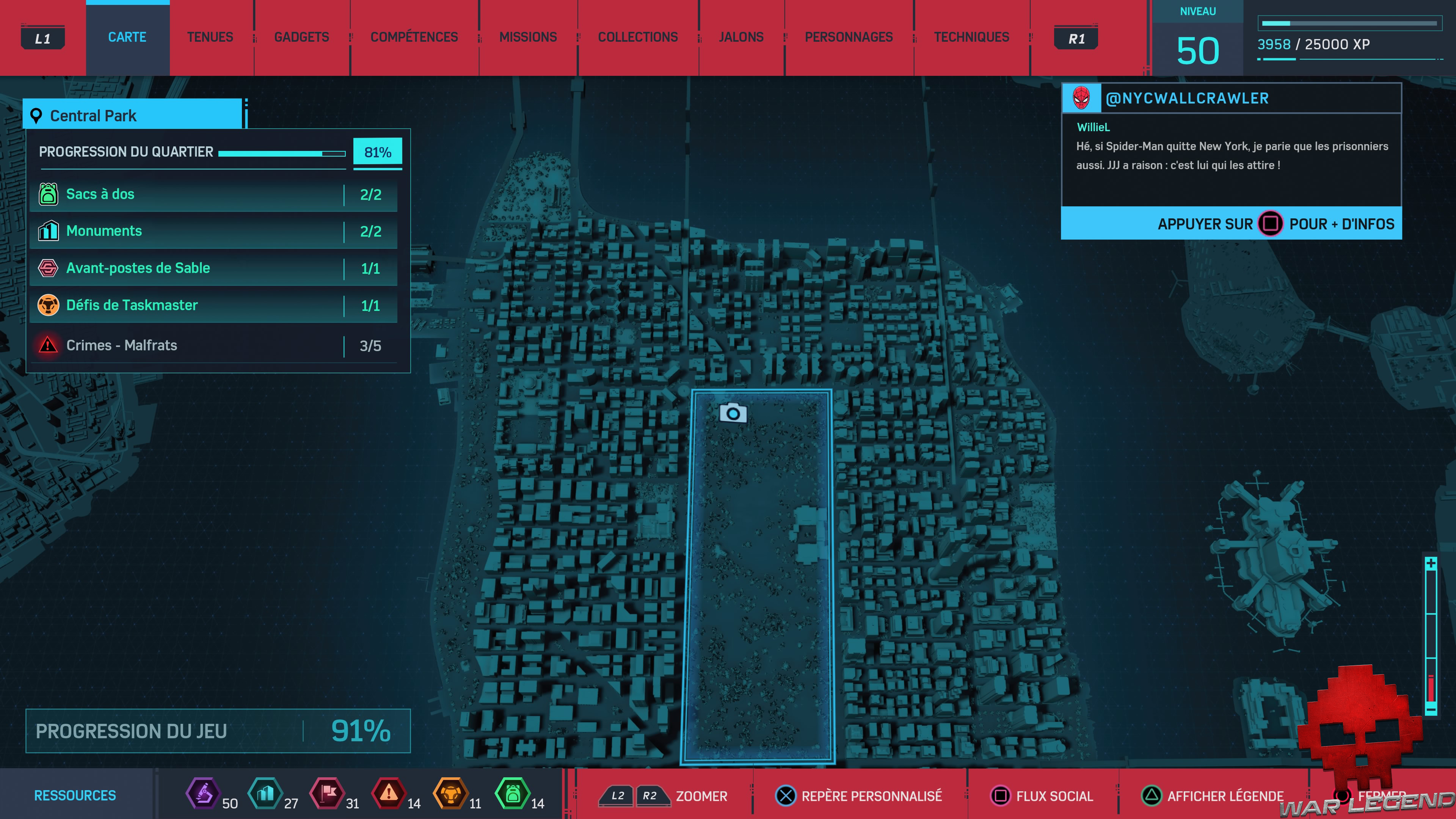 Spider-Man photo secrète Fort en ruine carte