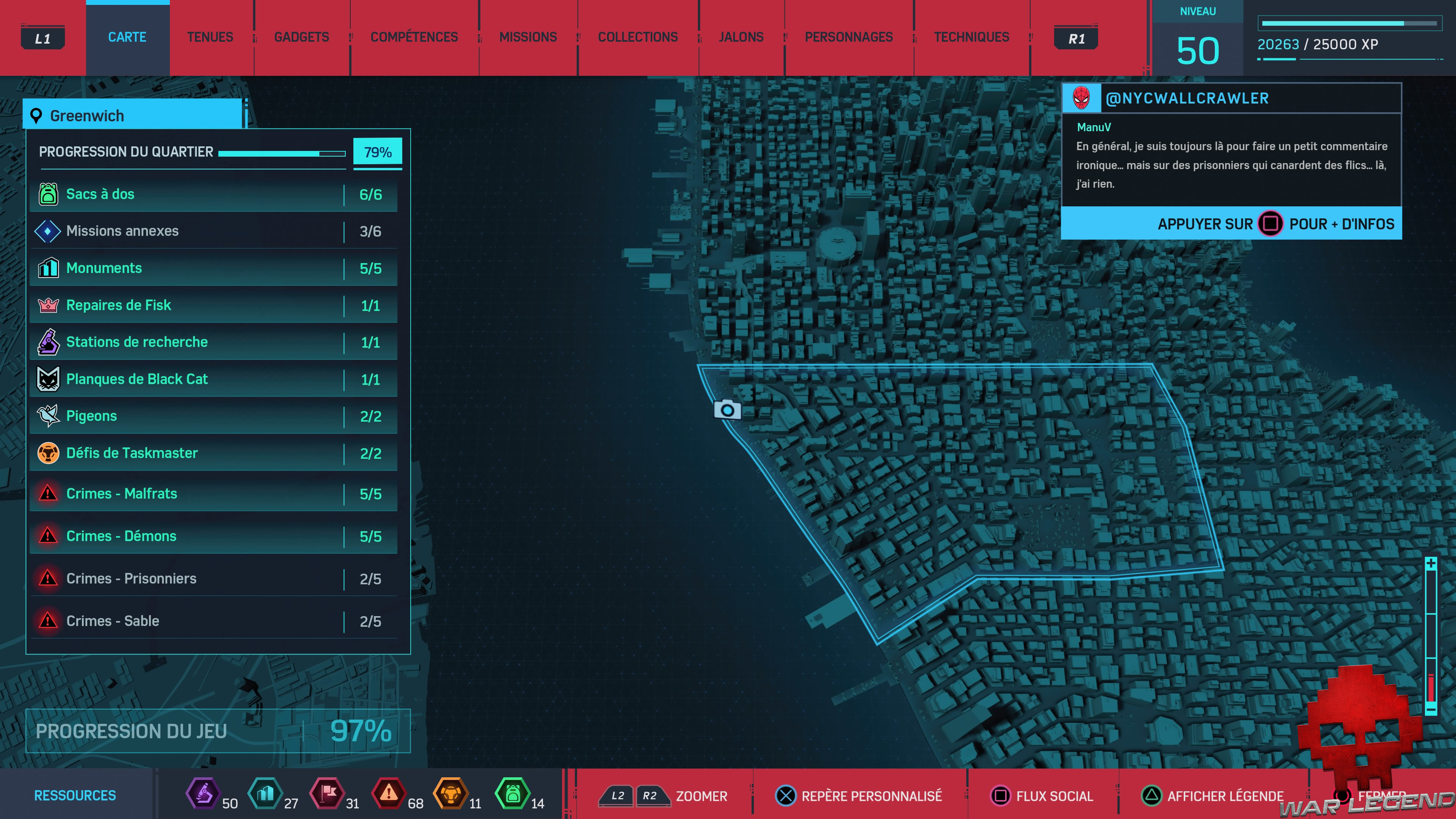 Spider-Man photo secrète musée d'art moderne carte