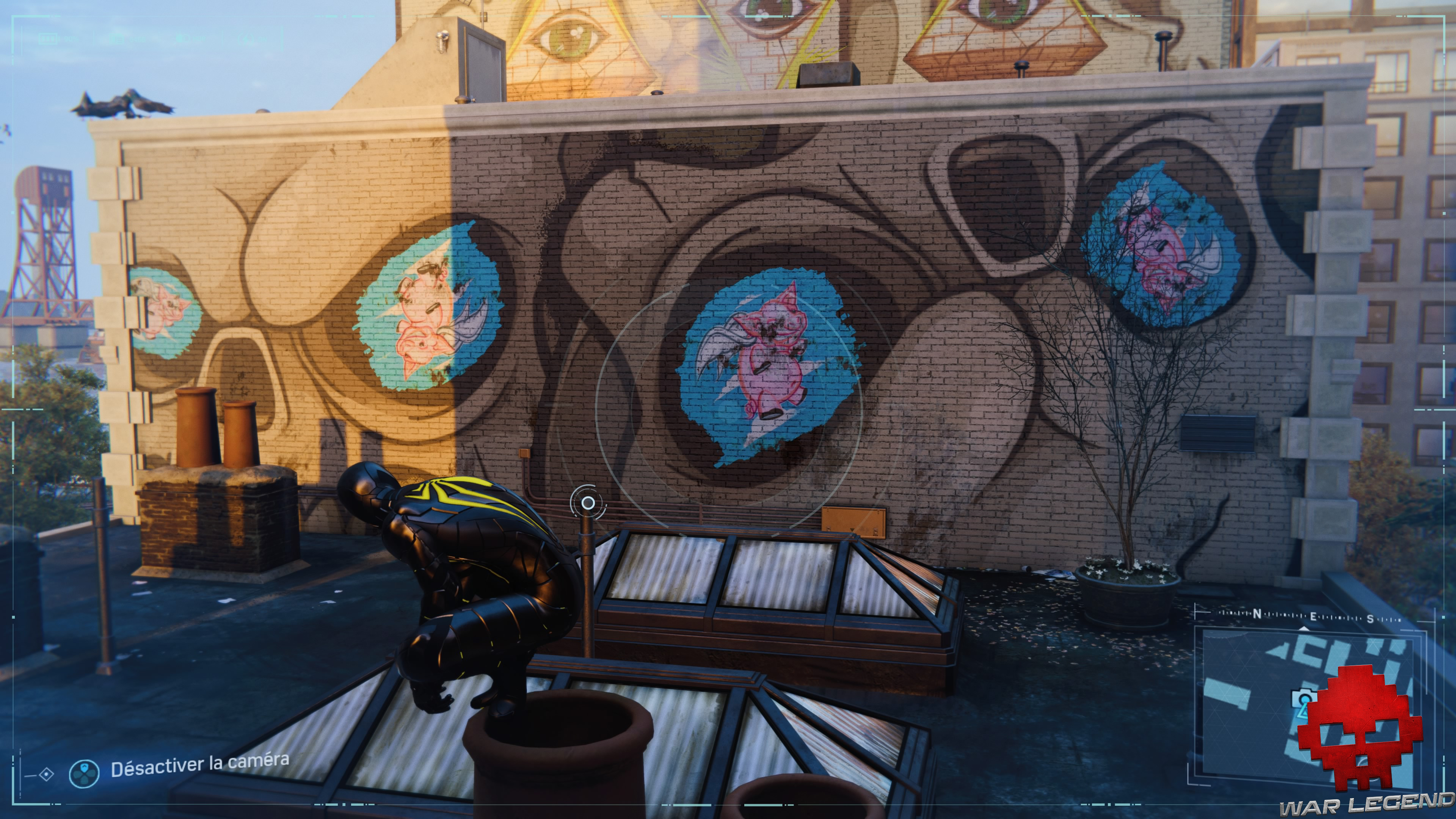 Spider-Man photo secrète - Graffiti sur les toits