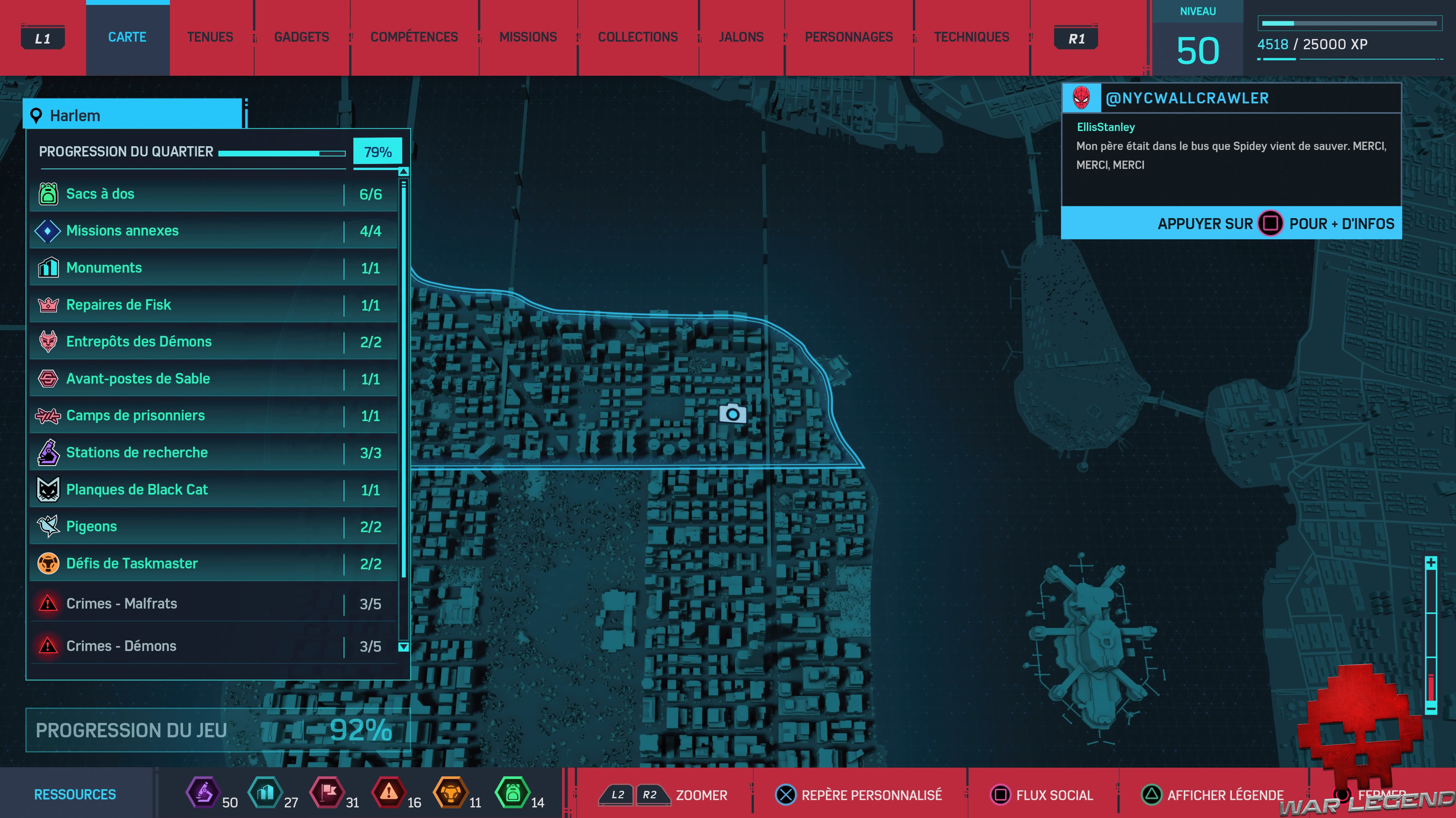 Spider-Man photo secrète Jardin communautaire carte