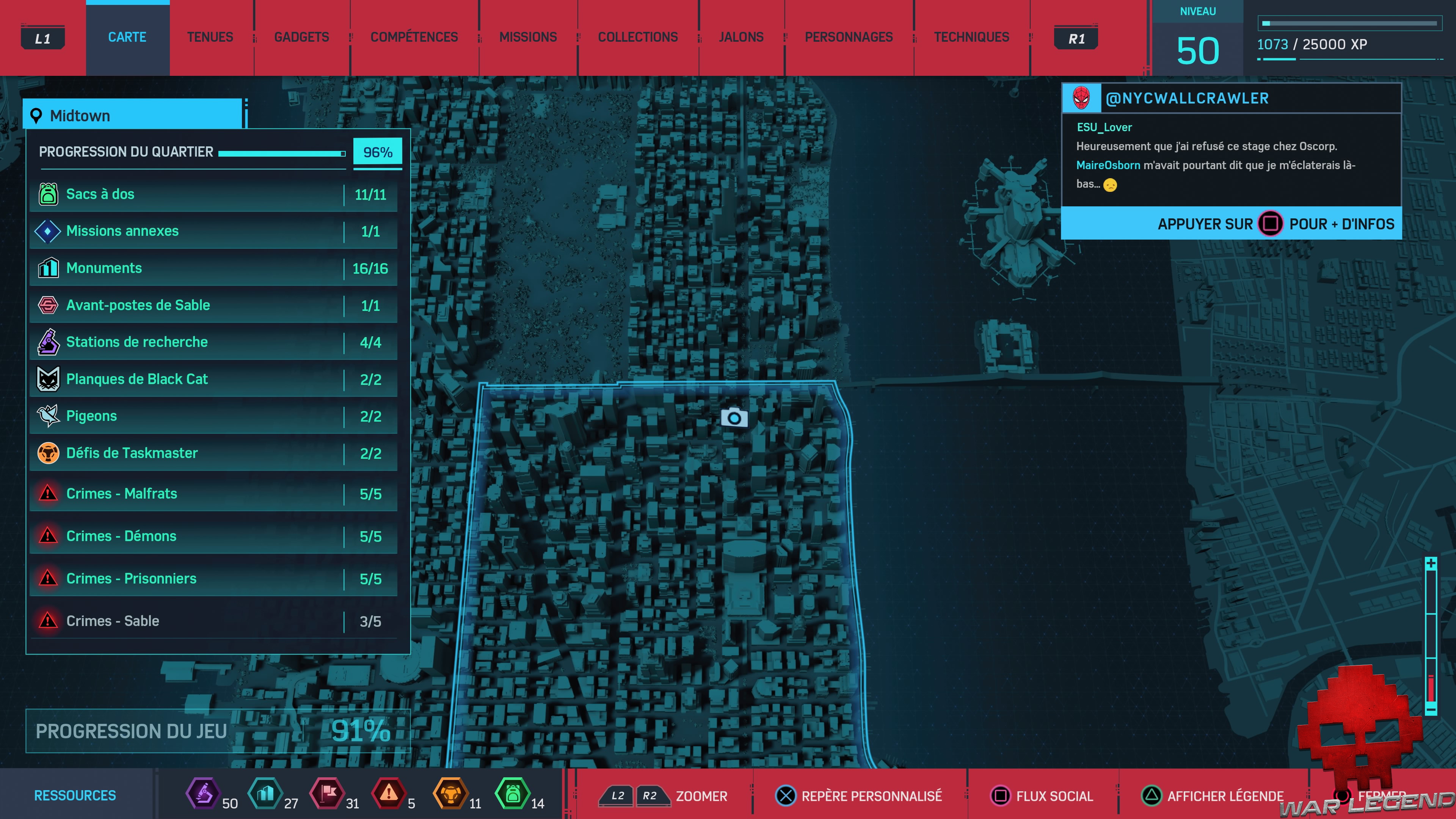 Spider-Man photo secrète Arbre carte