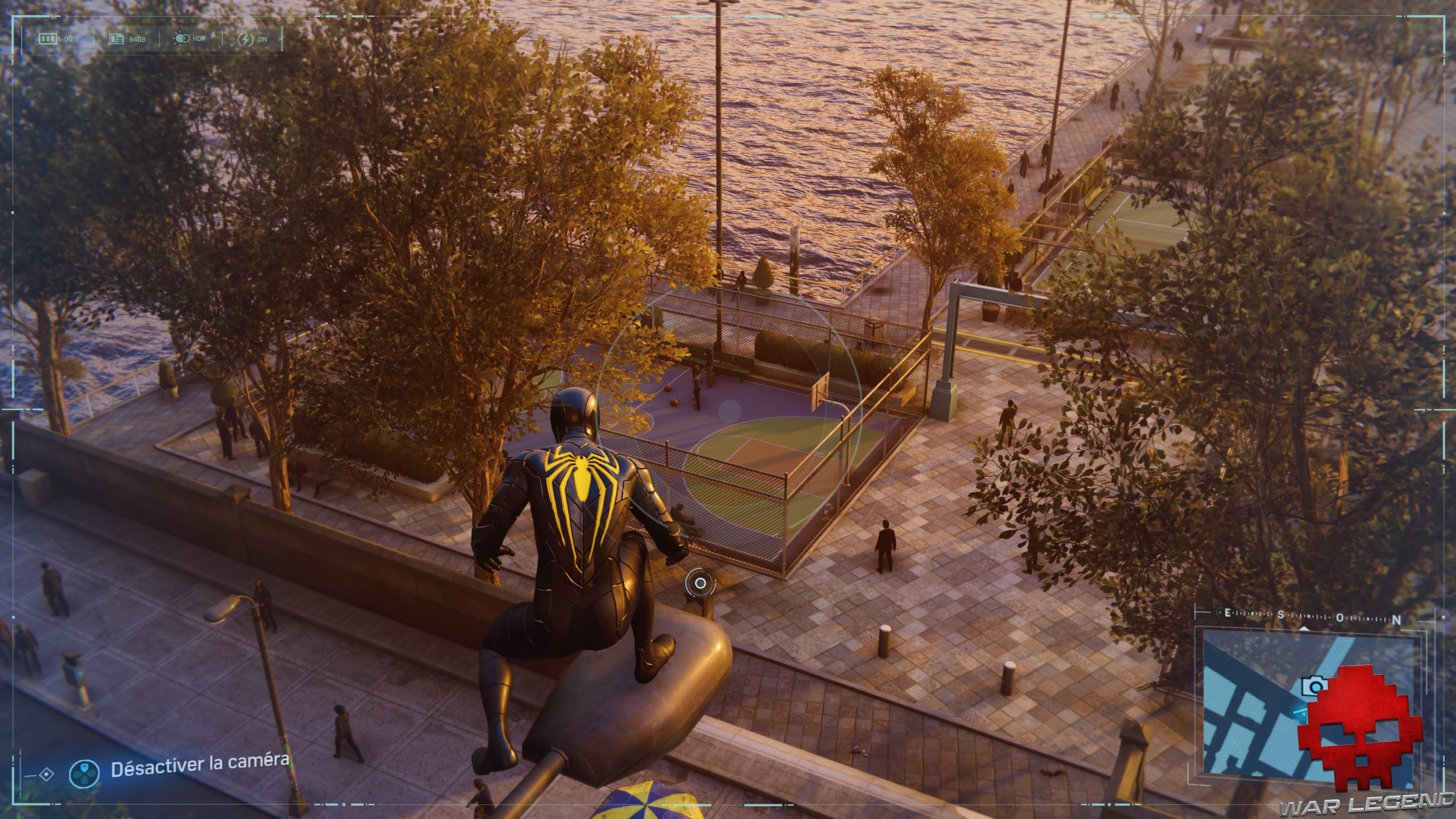 Spider-Man photo secrète court de tennis