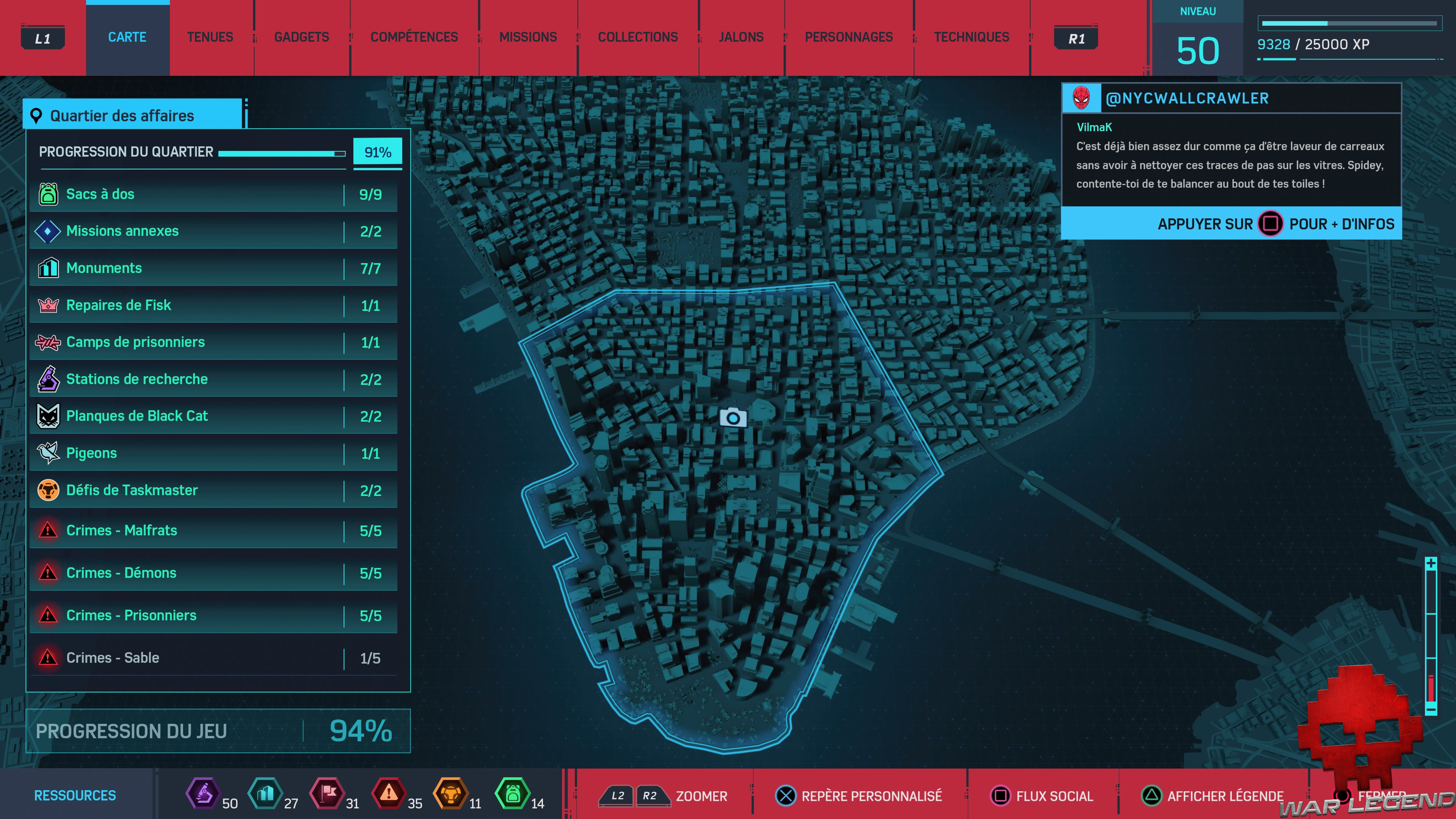 Spider-Man photo secrète statue carte