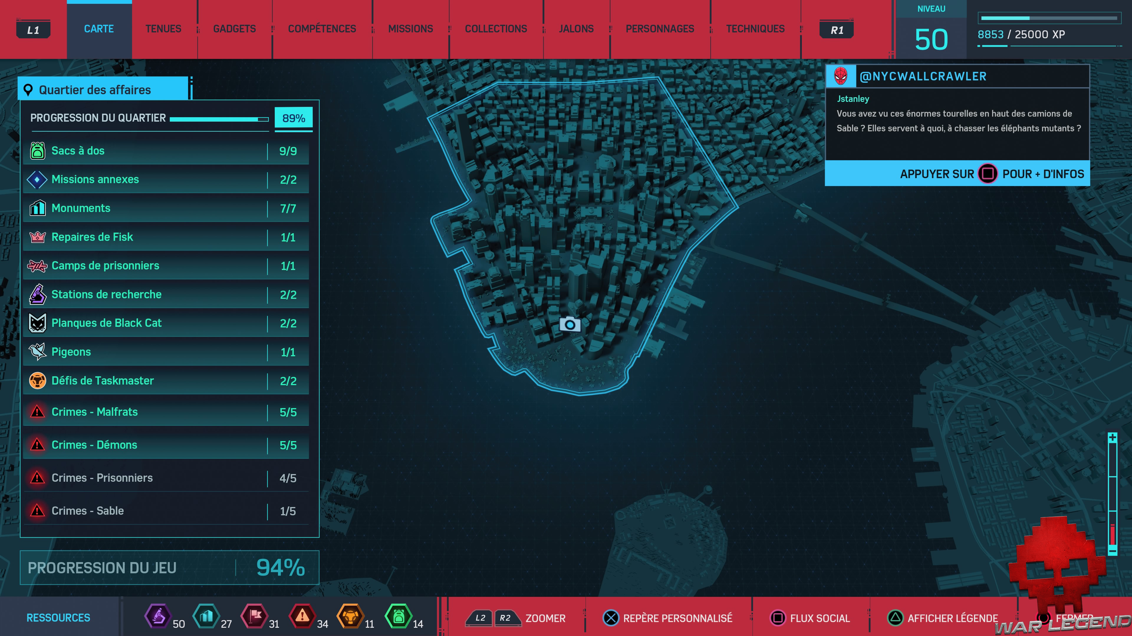 Spider-Man photo secrète statue de lockjaw (gueule d'or) carte