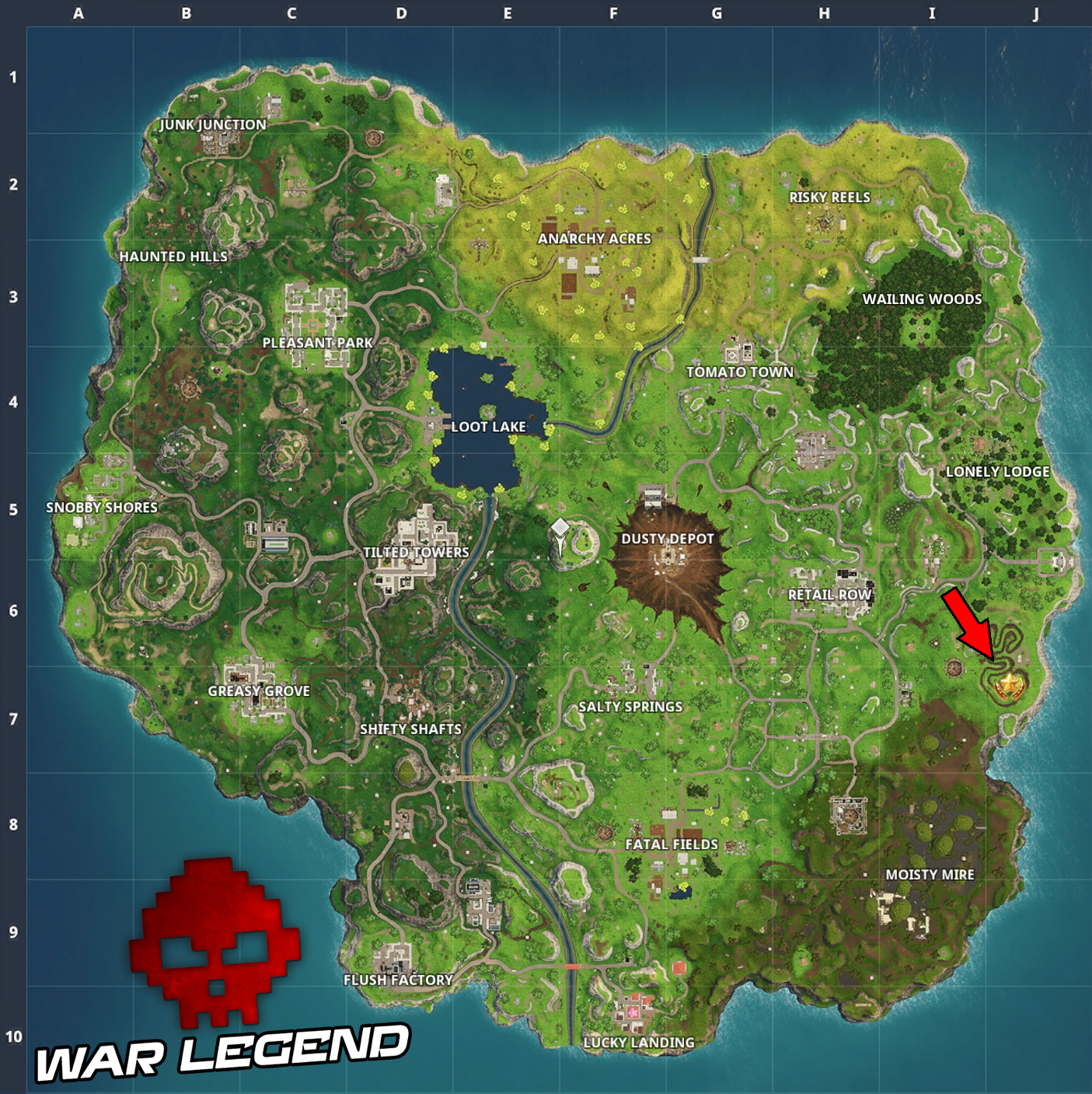 Carte d'emplacement de la BattleStar