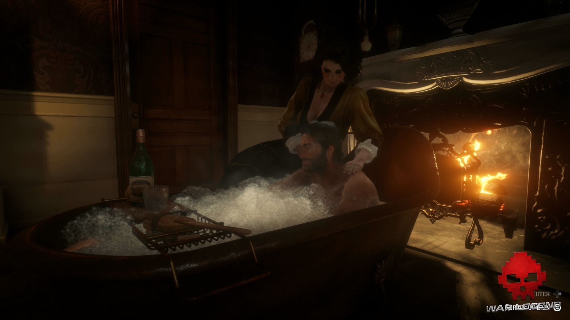 Guide Red Dead Redemption 2 L'hygiène Une femme aide Arthur à se laver
