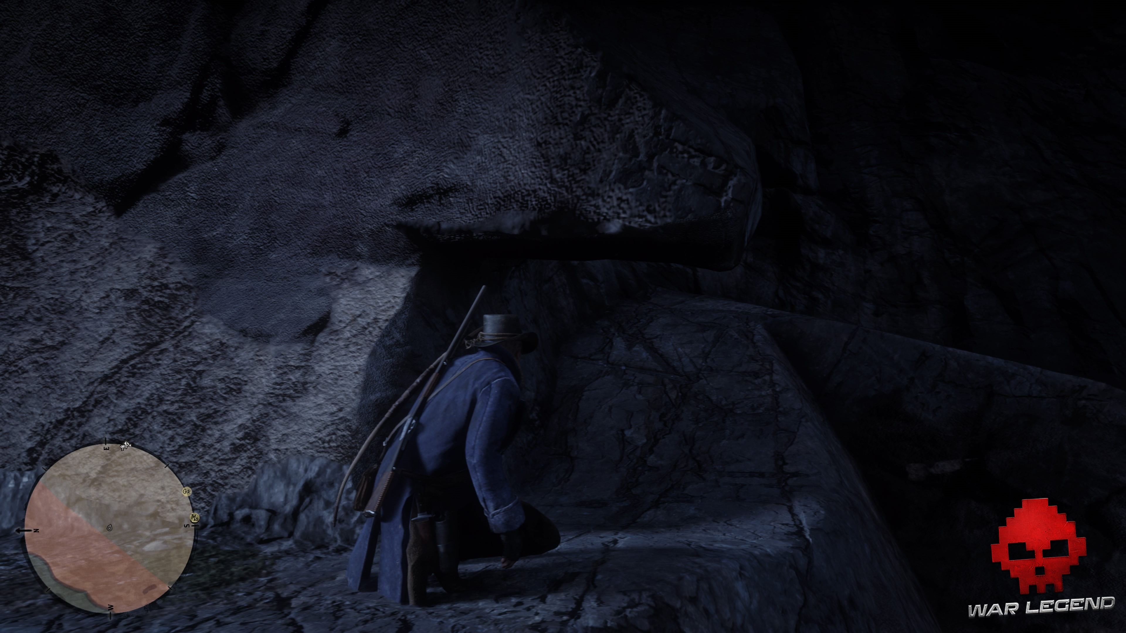 Soluce Red Dead Redemption 2 Le trésor à gros enjeux Arthur passe sous un petit chemin dans la roche