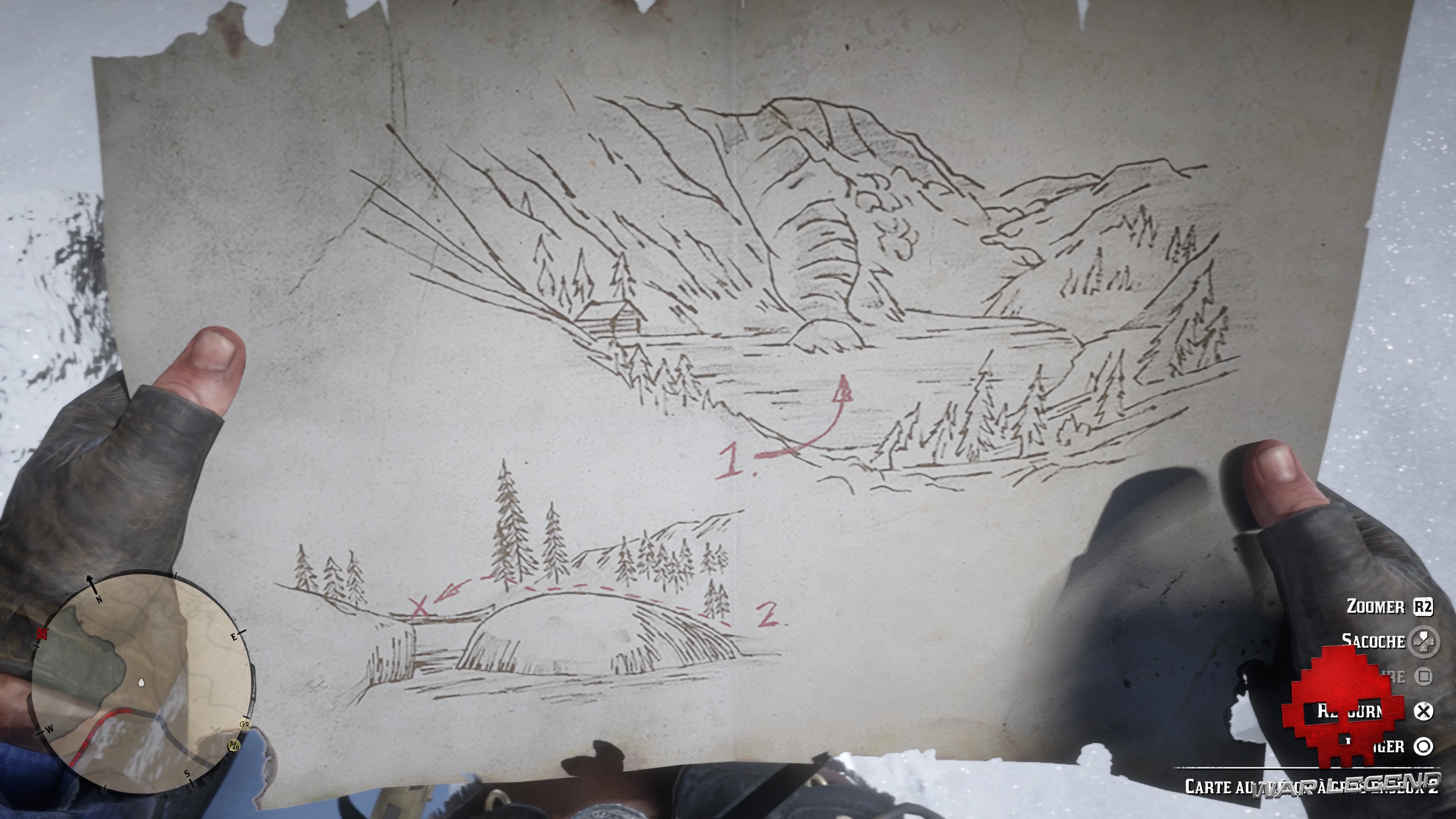 Soluce Red Dead Redemption 2 Le trésor à gros enjeux Deuxième partie de la carte au trésor à gros enjeux