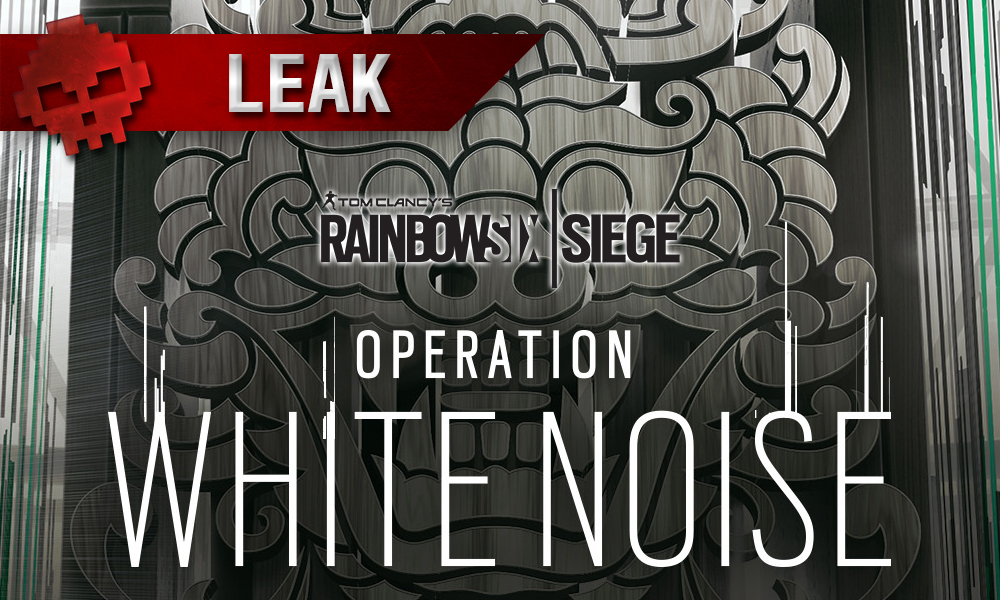 operation white noise rainbow six, logo de l'opération et bannière leak en haut