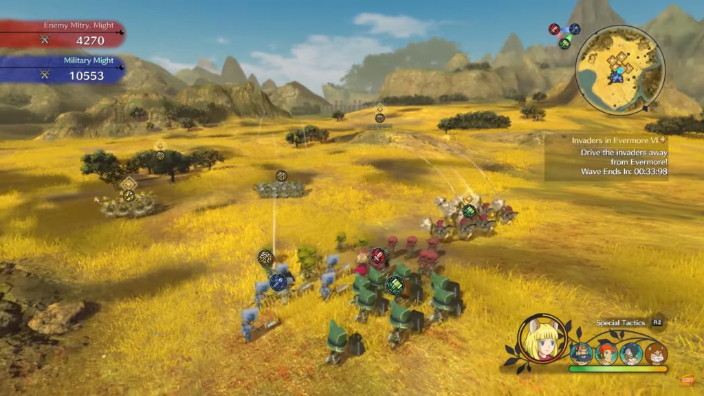 Le mode Opérations militaires de Ni no Kuni II