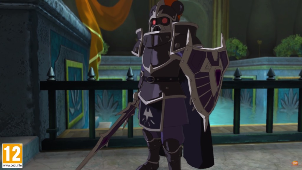 Le chevalier noir, chargé de poursuivre le jeune roi Evan.