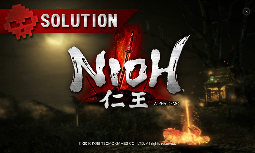 Solution complète de Nioh logo du jeu écran d'accueil
