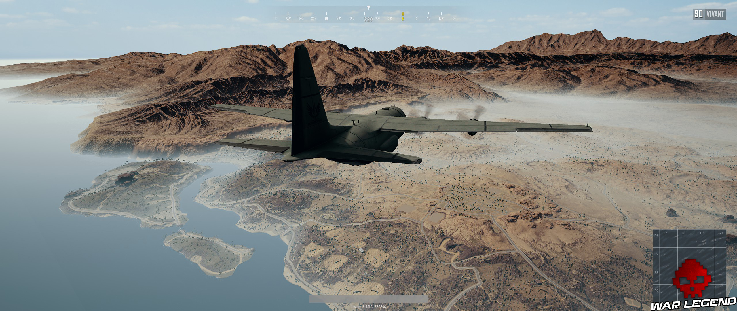 Avions survolant la carte de Miramar PUBG