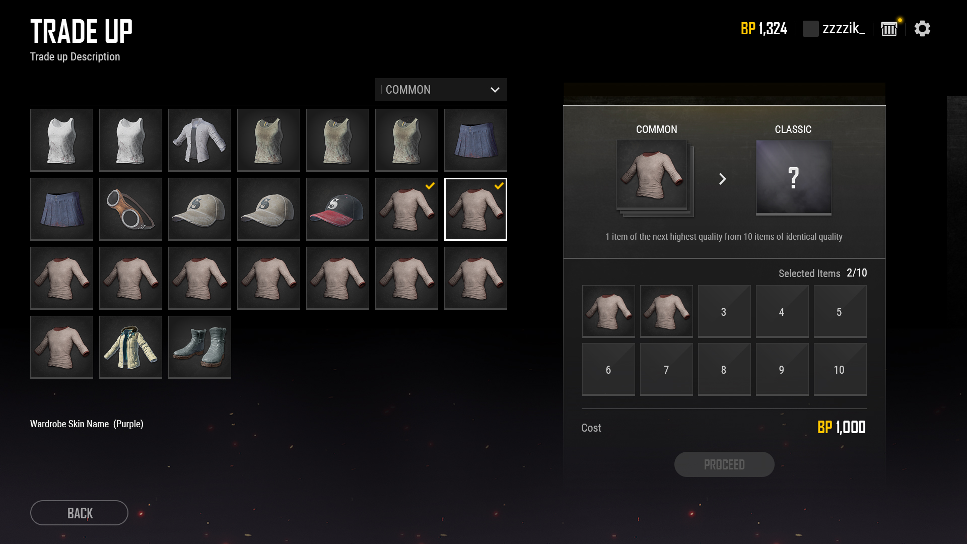 contrat d'échange de skins