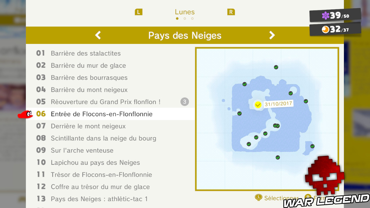 liste des lunes avec cartes