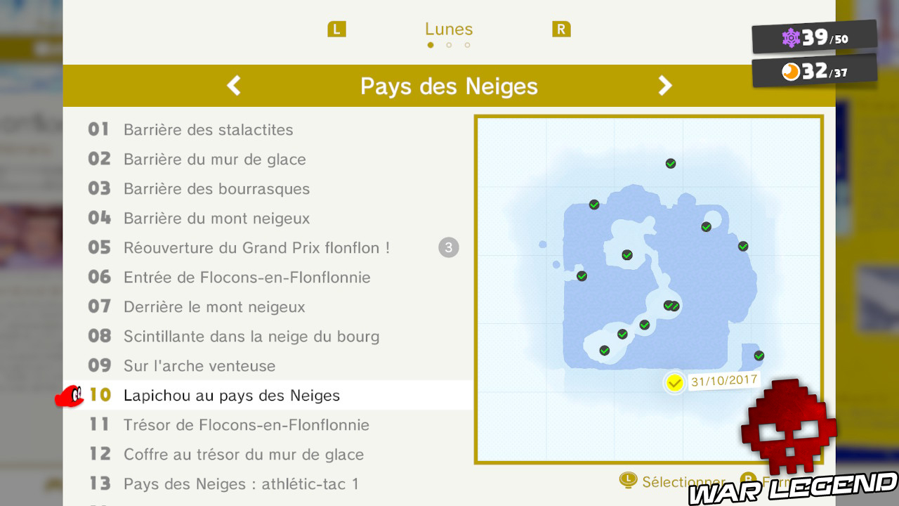 carte montrant où trouver lapichou et sa lune