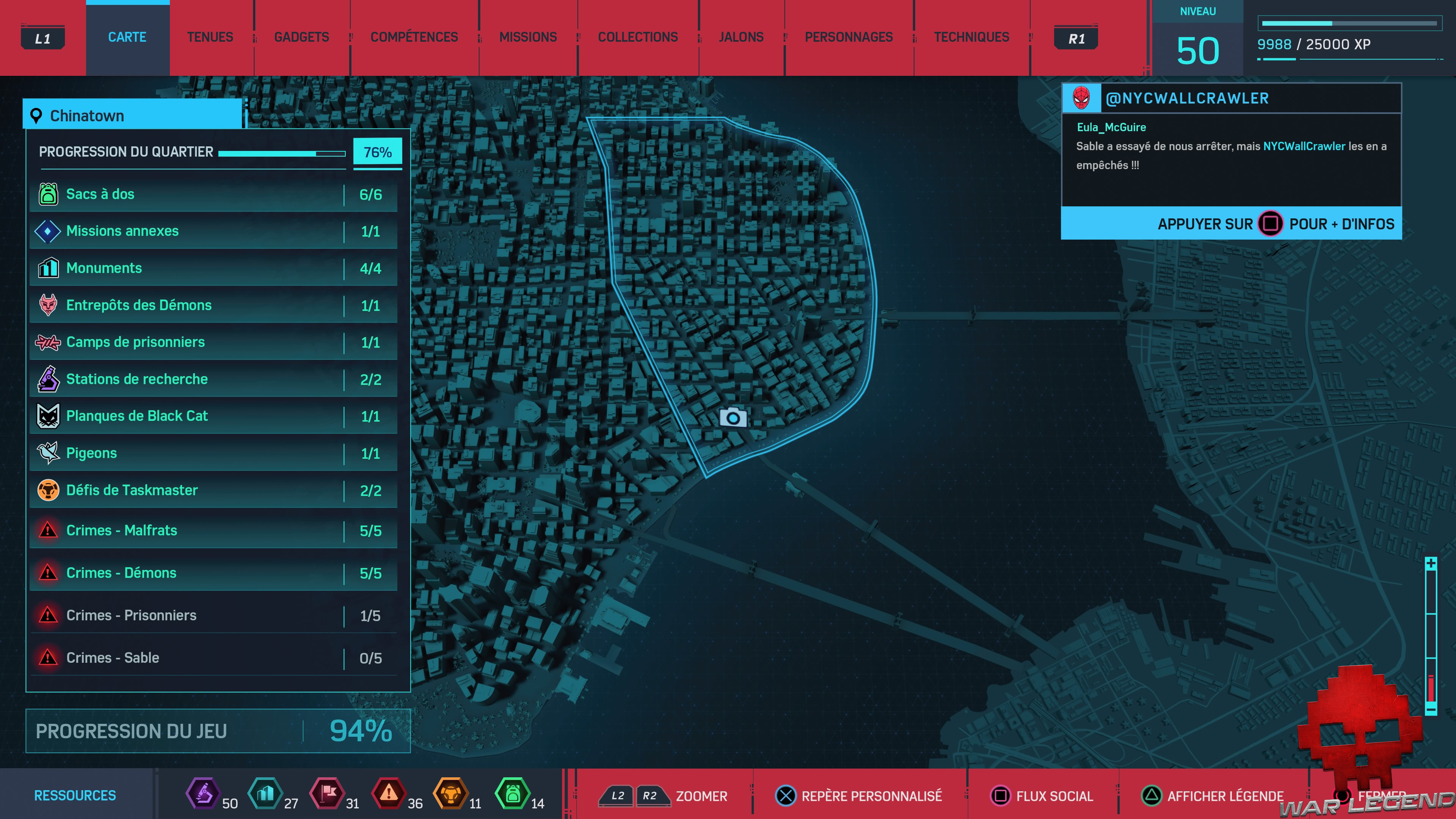 Spider-Man photo secrète carte commissariat de Chinatown