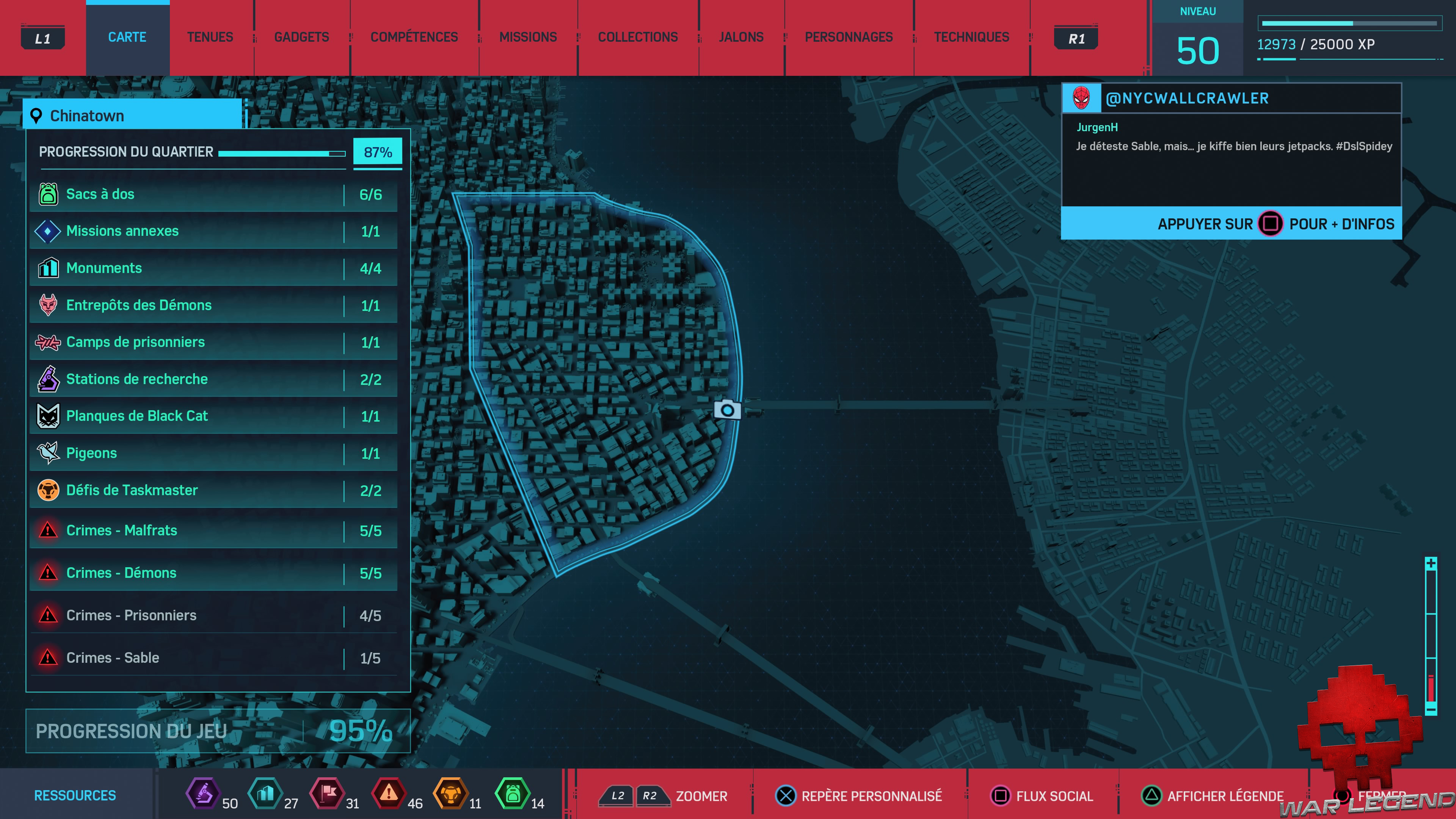 Spider-Man photo secrète carte skatepark de coleman's square