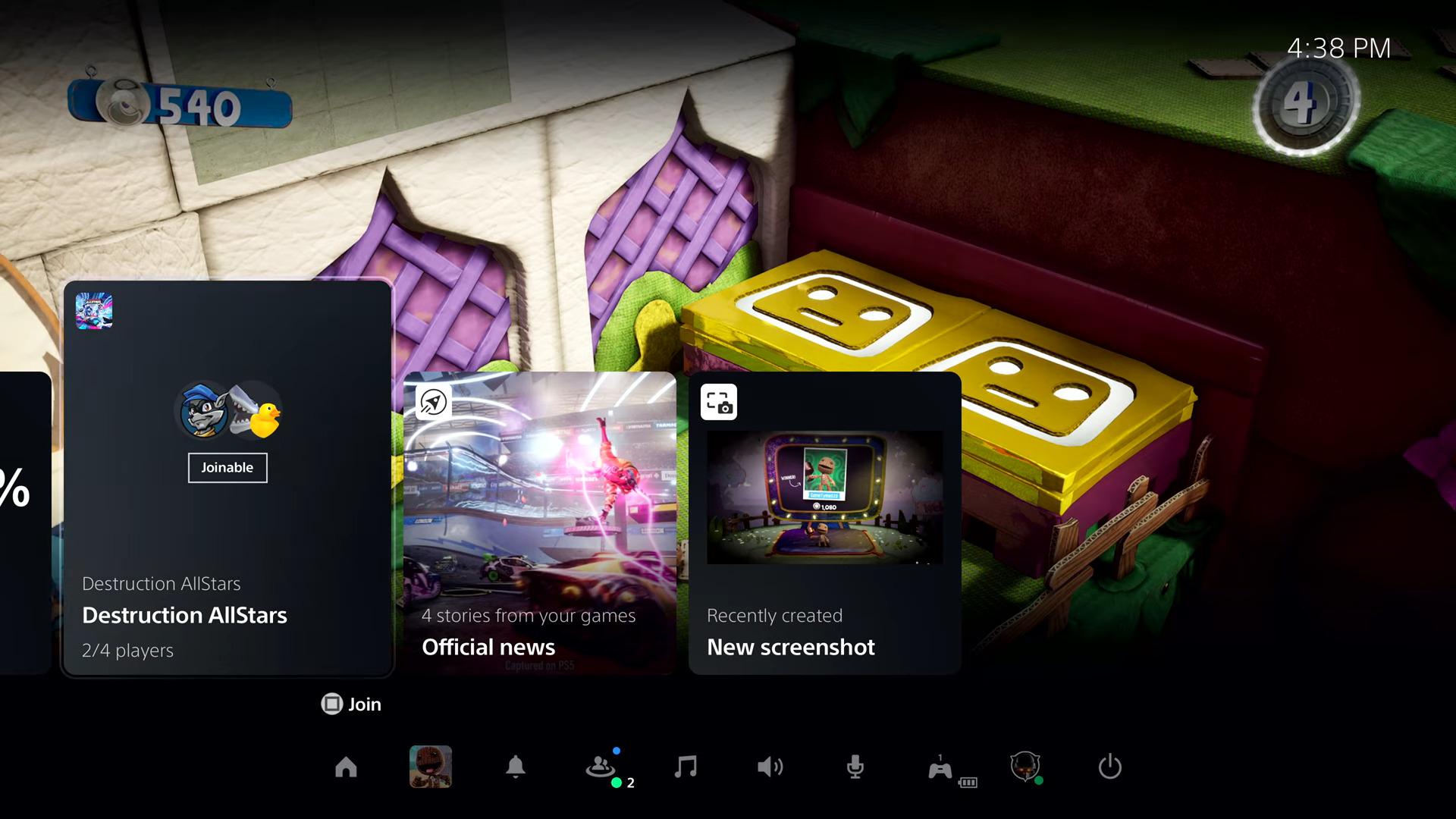 Premier aperçu de l’interface PlayStation 5 7-7 screenshot