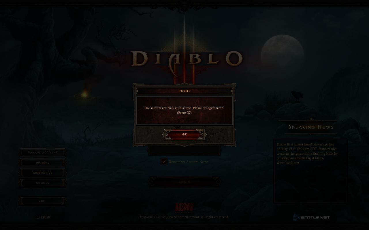 Problème connexion Diablo III