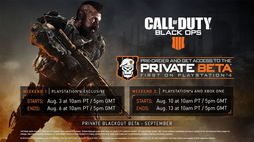 Programme bêta Call of Duty Black Ops 4