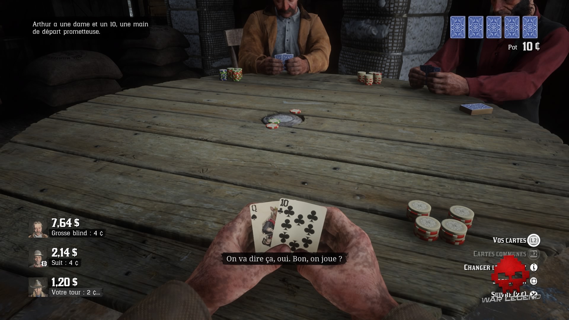 Red Dead Redemption 2 celui qui n'est pas sans péché Partie de Poker