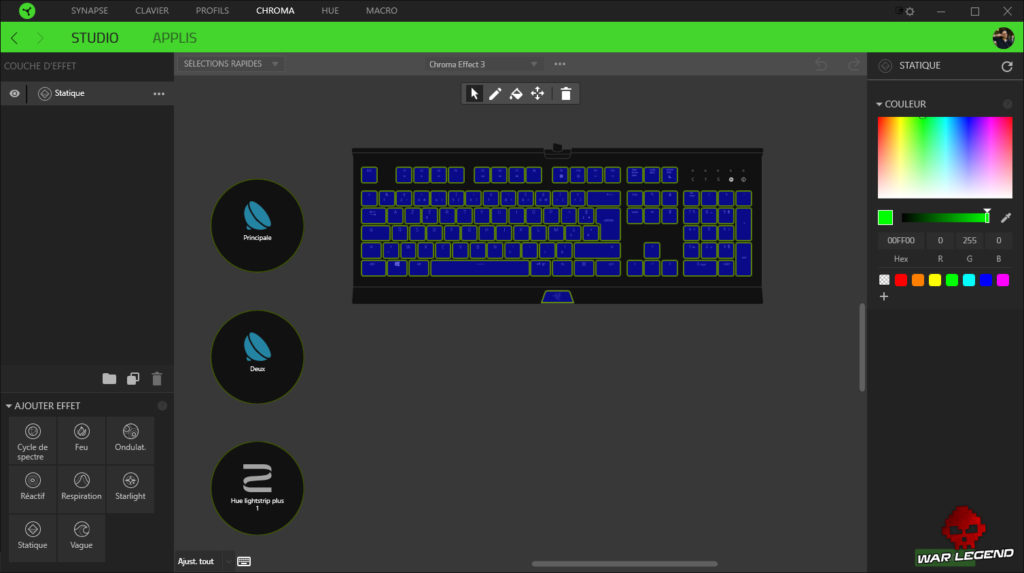 Razer Cynosa Chroma - Silence, ça joue - logiciel synapse hue philips macro profil