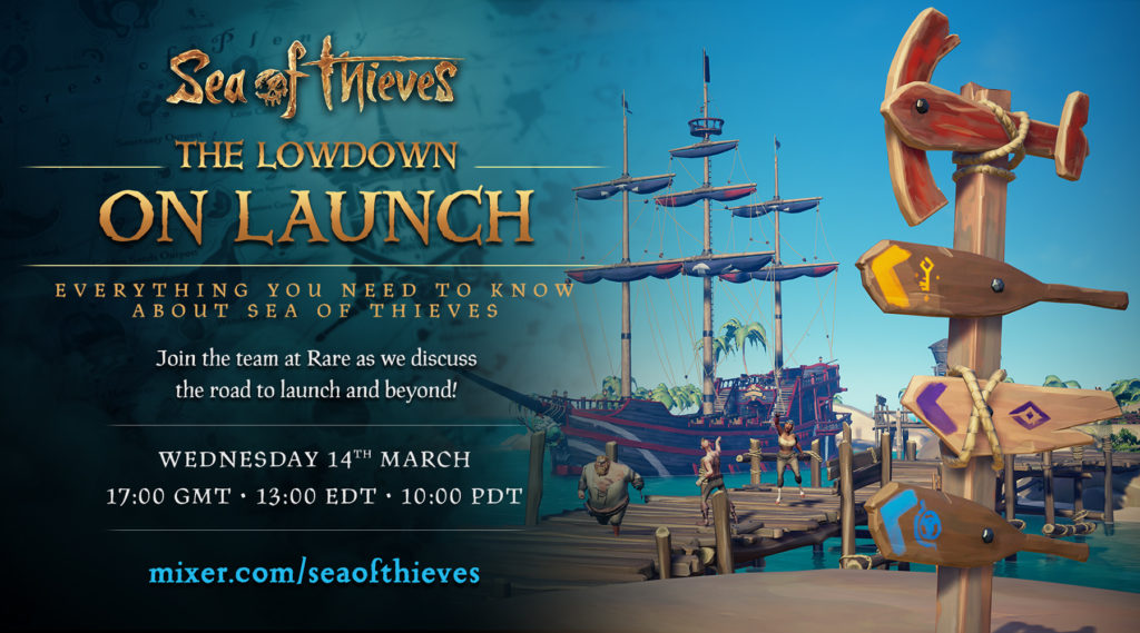 Le programme du live stream à l'approche de la sortie de Sea of Thieves