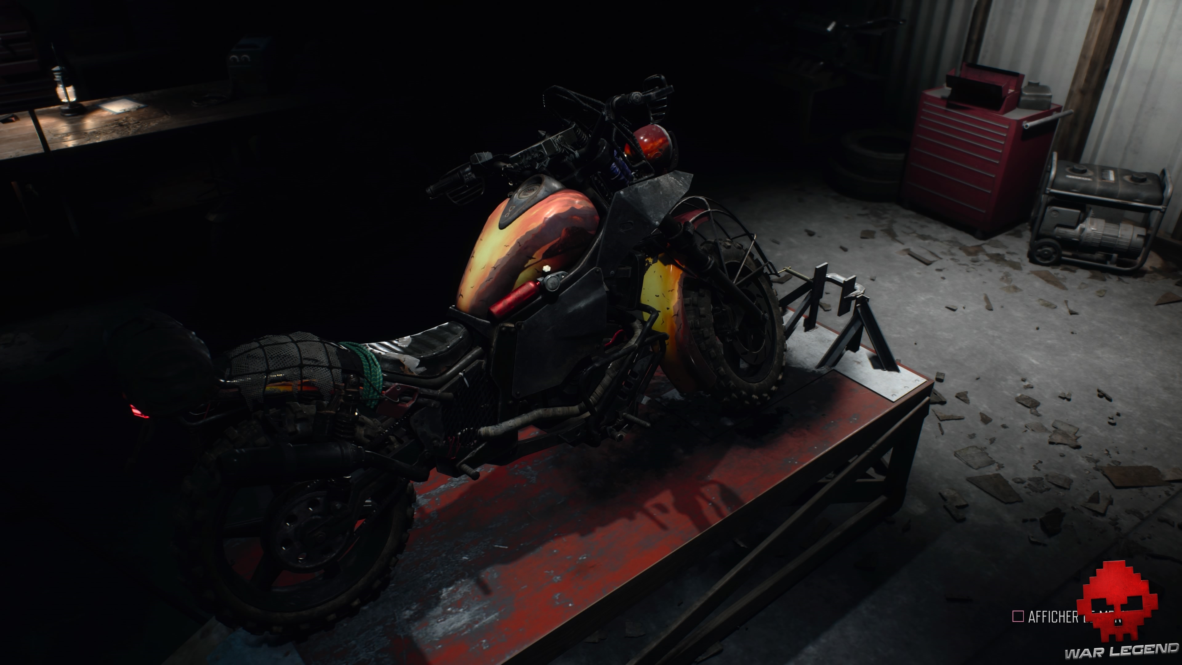 Peinture moto Camp de Wizard Island Days Gone