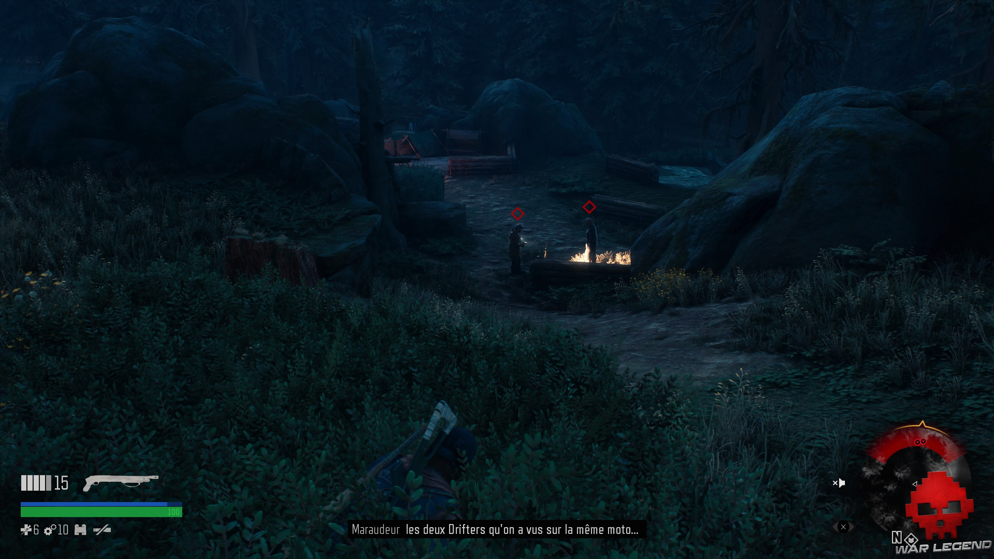 Soluce Days Gone - Des drifters dans la montagne - camp de maraudeurs